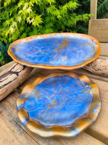 Blue and Gold Platter/Show Plate